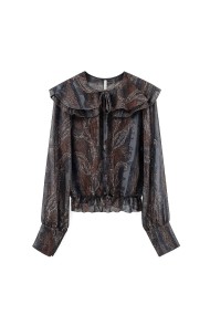 Blusa Estampada Con Volantes FBZMA1712