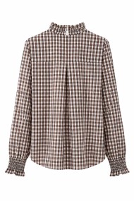 Blusa De Cuadros Con Fruncido FBZMY2607