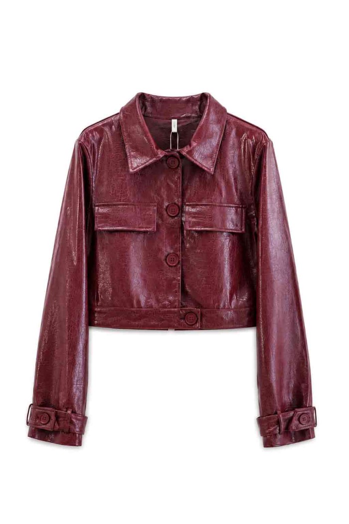 Chaqueta Corta Efecto Piel Coco FBZMA1698A