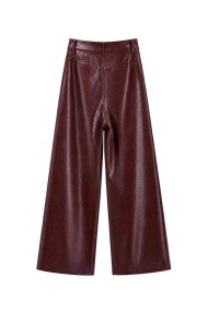 Pantalón Ancho Efecto Piel Coco FBZMA1698B