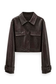 Chaqueta Corta Efecto Piel Coco FBZMA1699A