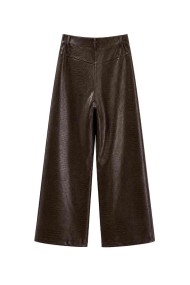 Pantalón Ancho Efecto Piel Coco FBZMA1699B