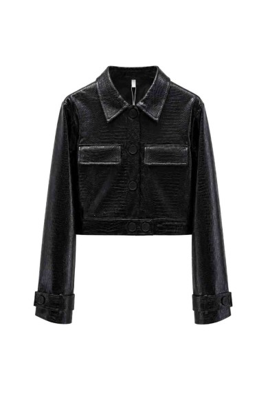 Chaqueta Corta Efecto Piel Coco FBZMA1697A