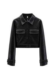Chaqueta Corta Efecto Piel Coco FBZMA1697A