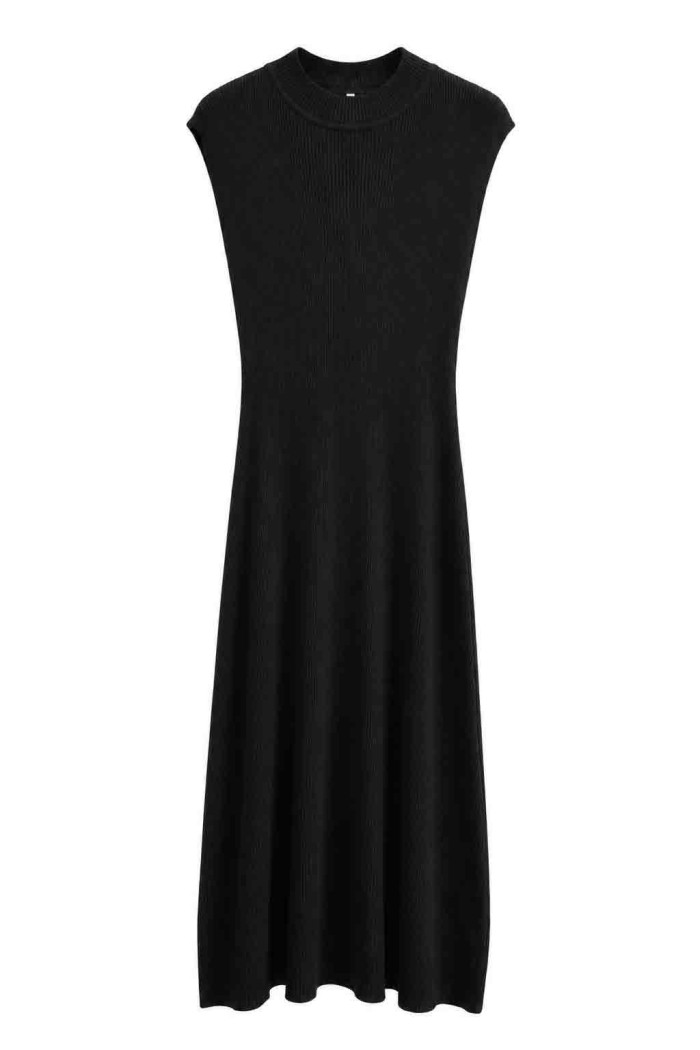 Vestido De Punto Sin Mangas Con Cuello Redondo FBZMQ6810