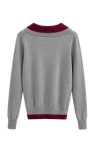 Jersey De Punto Con Cuello Polo Bicolor FBZMQ6821