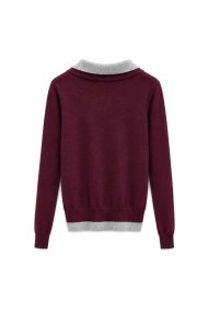Jersey De Punto Con Cuello Polo Bicolor FBZMQ6822