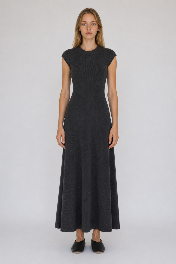 Vestido De Punto Sin Mangas Con Cuello Redondo FBZMQ6812