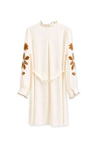 VESTIDO CAMISERO BORDADO CON CINTURÓN FBZHY2611