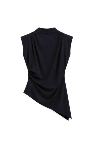 TOP SATINADO ASIMÉTRICO CON DRAPEADO FBZMA1752
