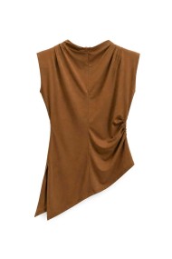 TOP SATINADO ASIMÉTRICO CON DRAPEADO FBZMA1750