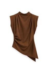 TOP SATINADO ASIMÉTRICO CON DRAPEADO FBZMA1750
