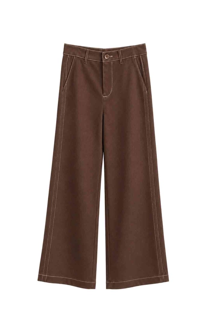 CONJUNTO CHALECO DOBLE BOTONADURA CON CINTURÓN Y PANTALÓN PALAZZO FBZMA1735AB