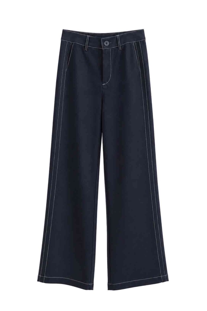 CONJUNTO CHALECO DOBLE BOTONADURA CON CINTURÓN Y PANTALÓN PALAZZO FBZMA1666AB
