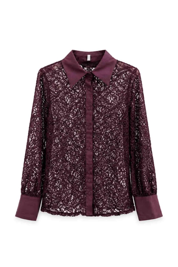 CONJUNTO CAMISA DE ENCAJE Y FALDA FBZMA1759AB