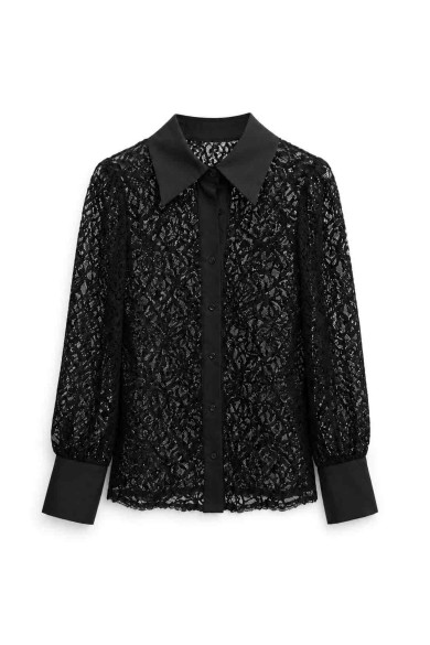 CONJUNTO CAMISA DE ENCAJE Y FALDA FBZMA1759AB