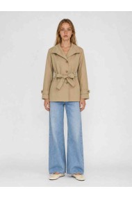 GABARDINA CORTA CON CINTURÓN Y SOLAPA TB-M2695