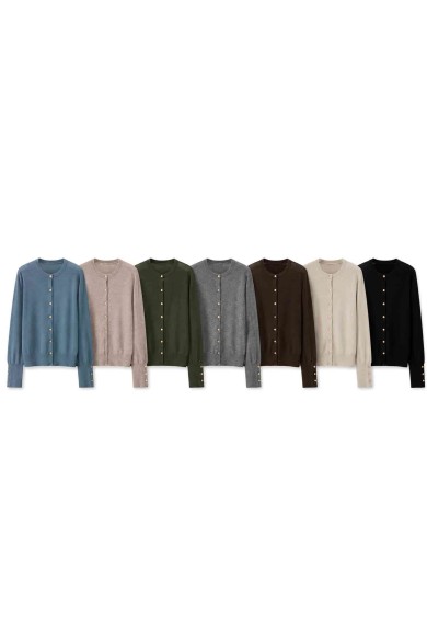 CHAQUETA DE PUNTO BÁSICA CON BOTONES VARIOS COLORES TB-DA3741
