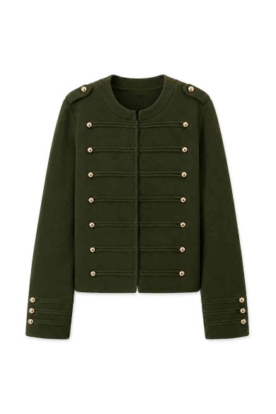 CHAQUETA CORTA ESTILO MILITAR CON BOTONES DORADOS VARIOS COLORES TB-SF8625
