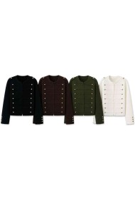 CHAQUETA CORTA ESTILO MILITAR CON BOTONES DORADOS VARIOS COLORES TB-SF8625