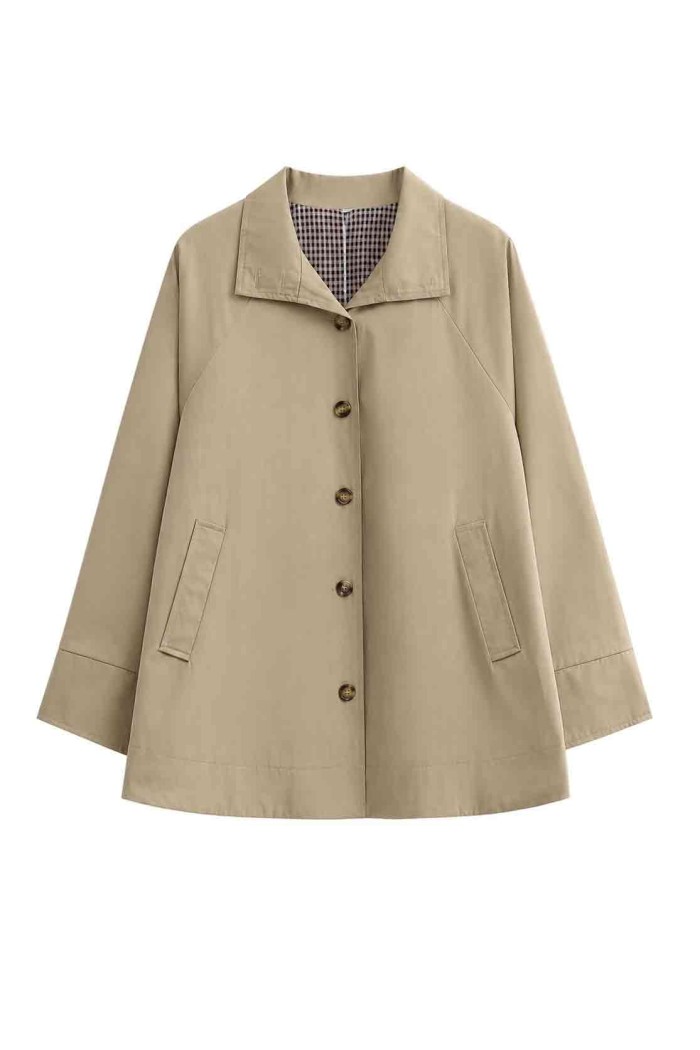 CHAQUETA CORTA ABOTONADA CON FORRO DE CUADROS VARIOS COLORES TB-M2690