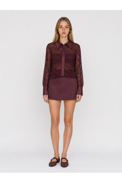 CONJUNTO CAMISA DE ENCAJE Y FALDA FBZMA1759AB