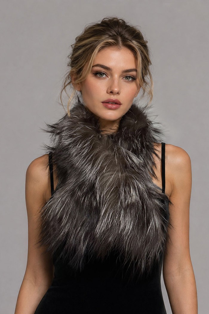 BUFANDA DE PELO TEJIDO PC-LZY5824-218-10010