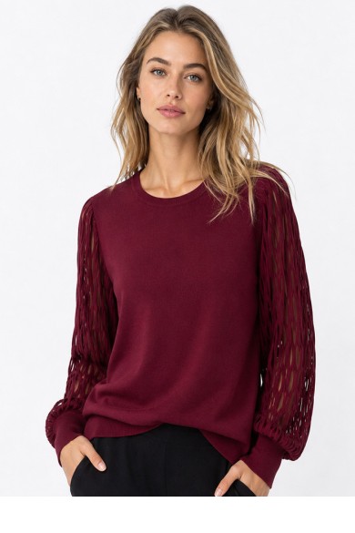 JERSEY DE PUNTO CON MANGAS CALADAS TBSF1532