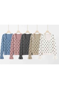 JERSEY DE PUNTO CON LUNARES Y VOLANTE EN MANGA TBSF8598