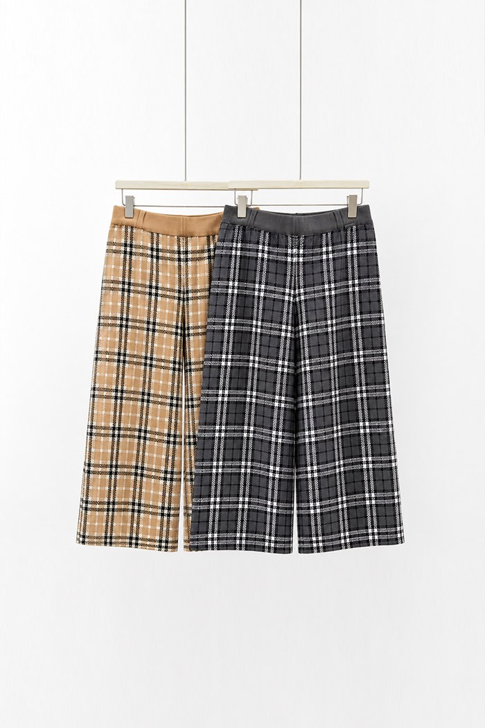 PANTALÓN MUJER CUADROS PATA ANCHA VARIOS COLORES TBSF8541