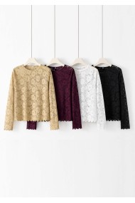 BLUSA DE ENCAJE MUJER FLORES VARIOS COLORES TBX5016