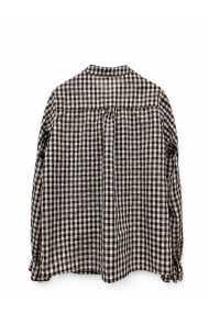 BLUSA DE CUADROS MUJER CON VOLANTES TY-M9599