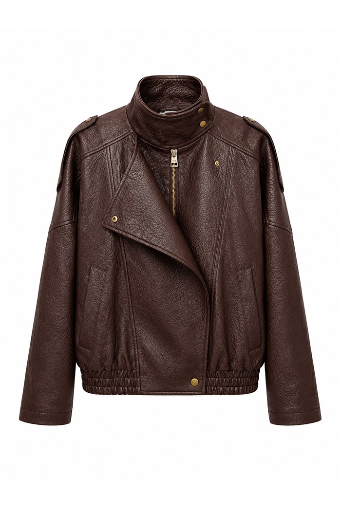 CHAQUETA BIKER DE POLIPIEL PARA MUJER TY-M9609