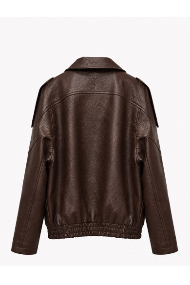CHAQUETA BIKER DE POLIPIEL PARA MUJER TY-M9609