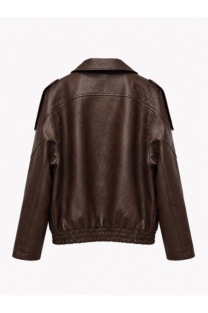 CHAQUETA BIKER DE POLIPIEL PARA MUJER TY-M9609