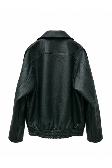 CHAQUETA BIKER DE POLIPIEL CON CREMALLERA TY-M9596