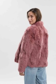 CHAQUETA PELO DE CONEJO ROSA PALO PC-LLL5566-08
