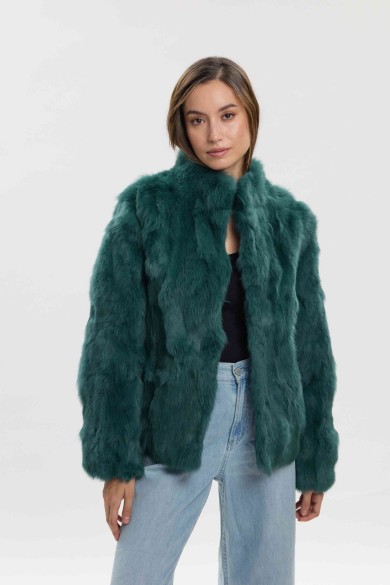 CHAQUETA PELO DE CONEJO ROSA PALO PC-LLL5566