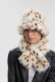 GORRA DE PELO SINTÉTICO ANIMAL PRINT PC-LLL5956-01