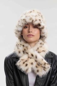 GORRA DE PELO SINTÉTICO ANIMAL PRINT PC-LLL5956-01