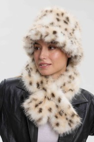 GORRA DE PELO SINTÉTICO ANIMAL PRINT PC-LLL5956-01
