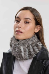 CUELLO ELÁSTICO DE PELO DE CONEJO TRENZADO PC-LLL5928-16-2313