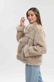 CHAQUETA REVERSIBLE DE PELO DE CONEJO PC-QP8806