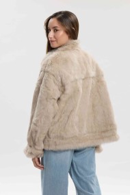 CHAQUETA REVERSIBLE DE PELO DE CONEJO PC-QP8806