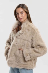 CHAQUETA REVERSIBLE DE PELO DE CONEJO PC-QP8806