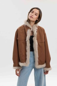 CHAQUETA REVERSIBLE DE PELO DE CONEJO PC-QP8806