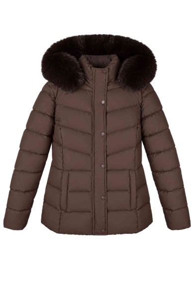 CHAQUETA ACOLCHADA CON CAPUCHA Y PELO SINTÉTICO 5COLORES TY-Z68868