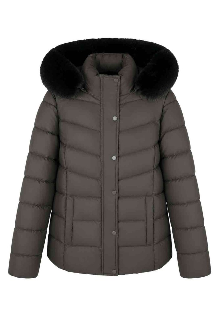 CHAQUETA ACOLCHADA CON CAPUCHA Y PELO SINTÉTICO 5COLORES TY-Z68868