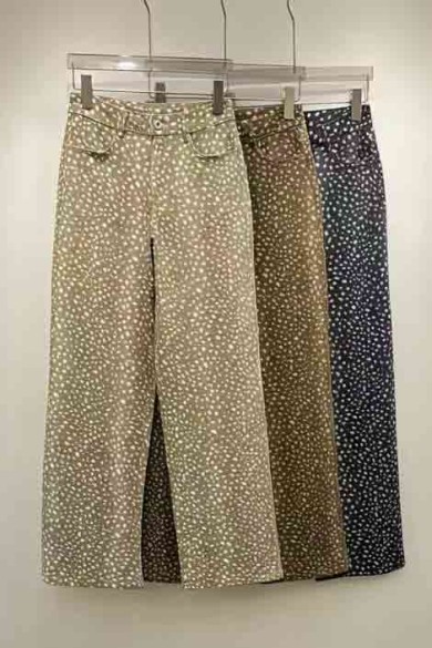 PANTALÓN ANCHO ESTAMPADO CON LUNARES VARIOS COLORES TBPS19114