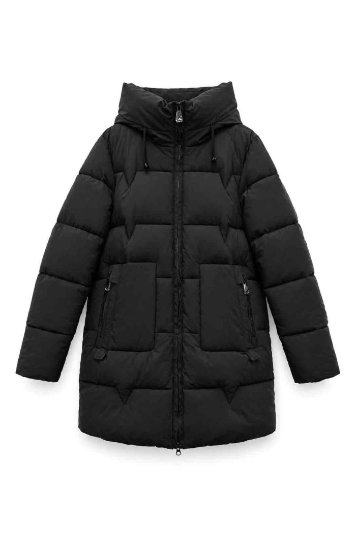 ABRIGO ACOLCHADO LARGO CON CAPUCHA MODA MUJER VENTA POR MAYOR TY-M9513